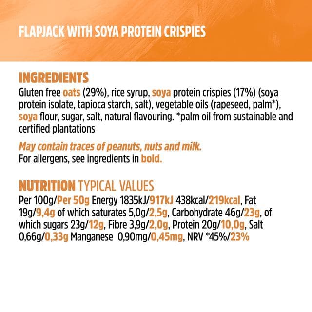 Trek 3 x 50g Original Oat Protein Flapjack Cereal Bars - gallery image 4