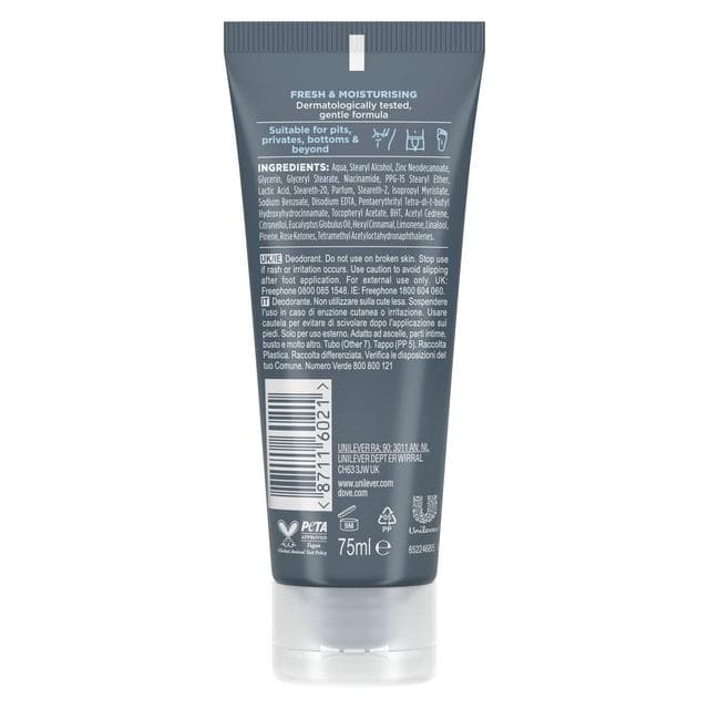Dove Men+Care 75ml Marine & Blue Cypress Whole Body Deodorant Cream - gallery image 6