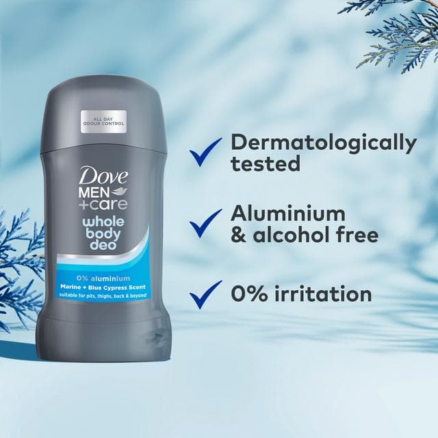 Dove Men+Care 50ml Marine & Blue Cypress Whole Body Deodorant Stick - gallery image 3