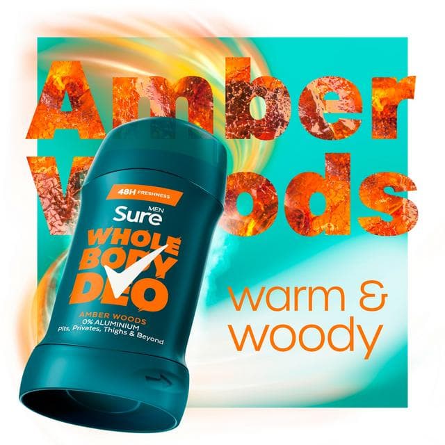 Sure Men 50ml Amber Woods Whole Body Deodorant Stick - gallery image 2