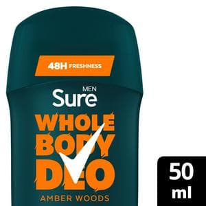Sure Men 50ml Amber Woods Whole Body Deodorant Stick