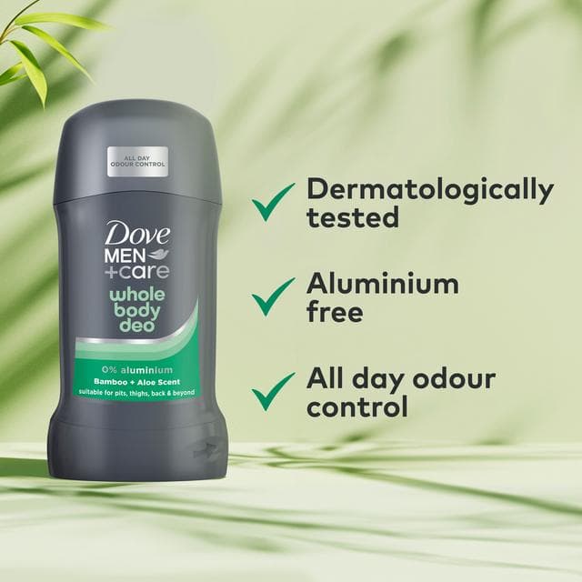 Dove Men+Care 50ml Bamboo & Aloe Whole Body Deodorant Stick - gallery image 3