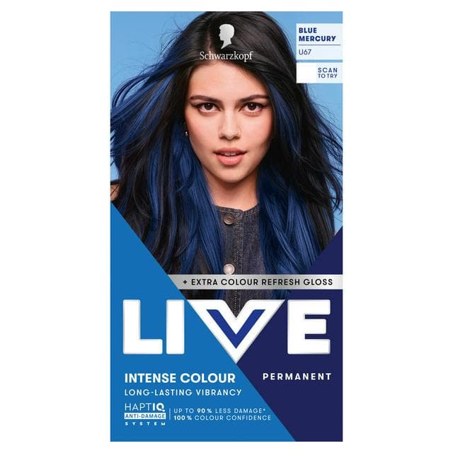 Schwarzkopf Live Intense Colour U67 Blue Mercury Permanent Hair Dye - gallery image 1