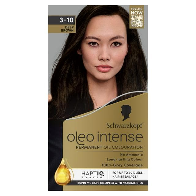 Schwarzkopf Oleo Intense Oil Colouration 3-10 Deep Brown Permanent Hair Dye - gallery image 1