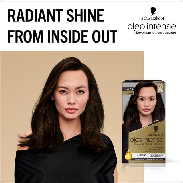 Schwarzkopf Oleo Intense Oil Colouration 3-10 Deep Brown Permanent Hair Dye - gallery image 2