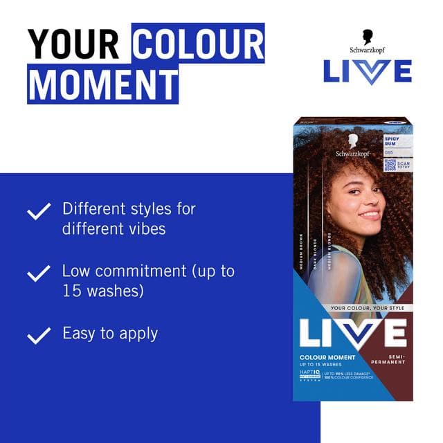 Schwarzkopf Live Colour Moment 065 Spicy Rum Semi Permanent Hair Dye - gallery image 2