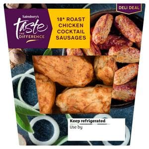 Sainsbury's 18* Roast Chicken Cocktail Sausages, Taste the Difference 198g