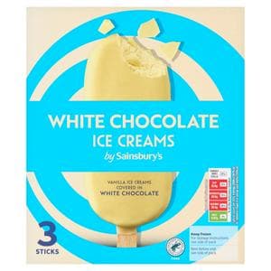 Sainsbury's 3 x 100ml White Chocolate Ice Creams