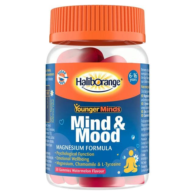 Haliborange 30 x Mind & Mood 6 to 16 Years Watermelon Flavour Gummies - gallery image 1