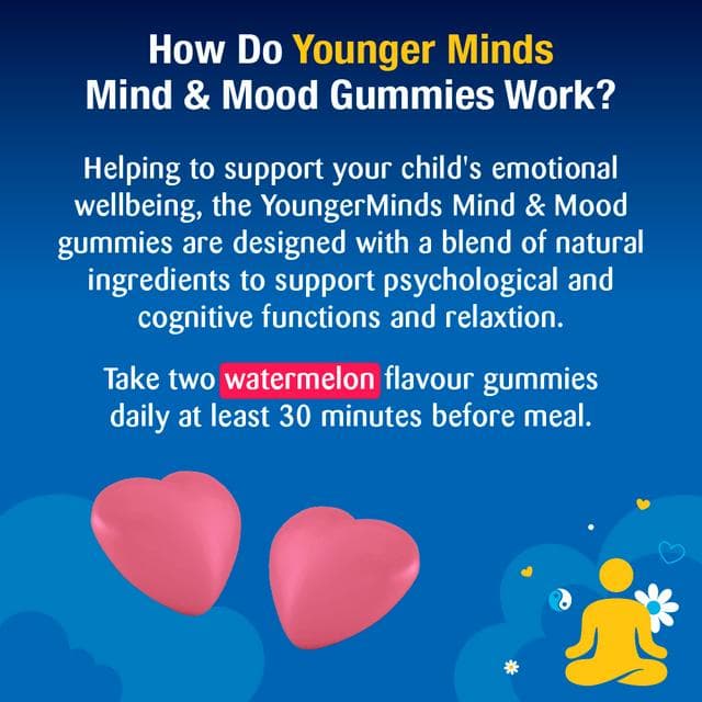 Haliborange 30 x Mind & Mood 6 to 16 Years Watermelon Flavour Gummies - gallery image 5