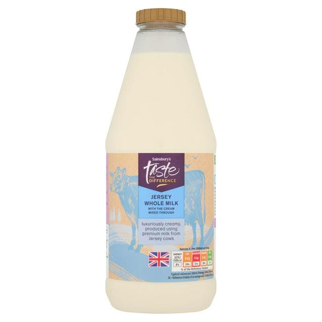 Sainsbury's 1L Jersey Smooth Milk, Taste the Difference - gallery image 1