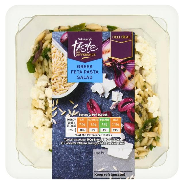 Sainsbury's 200g Greek Feta Pasta Salad, Taste the Difference - gallery image 1