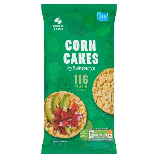 Sainsbury's 4 x 30g Corn Cakes - gallery image 1