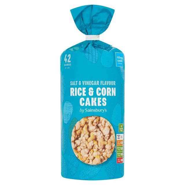Sainsbury's 130g Salt & Vinegar Flavour Rice & Corn Cakes - gallery image 1