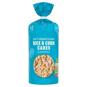 Sainsbury's 130g Salt & Vinegar Flavour Rice & Corn Cakes