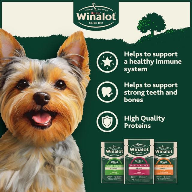 Winalot 12 x 85g Meaty Chunks Mixed in Jelly Wet Small Dog Food - gallery image 3