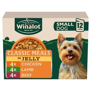 Winalot 12 x 85g Meaty Chunks Mixed in Jelly Wet Small Dog Food