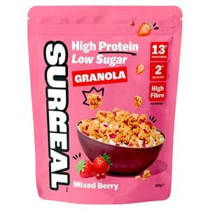 Surreal 300g Mixed Berry High Protein Low Sugar Granola