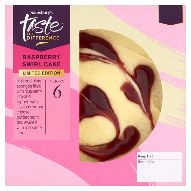 Sainsbury's 405g Raspberry Swirl Cake, Taste the Difference - gallery image 1