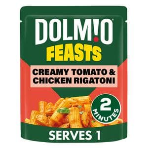 Dolmio Feasts 250g Creamy Tomato & Chicken Rigatoni Pasta Ready Meal