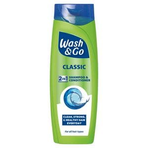 Wash & Go 380ml Classic 2 in 1 Shampoo & Conditioner