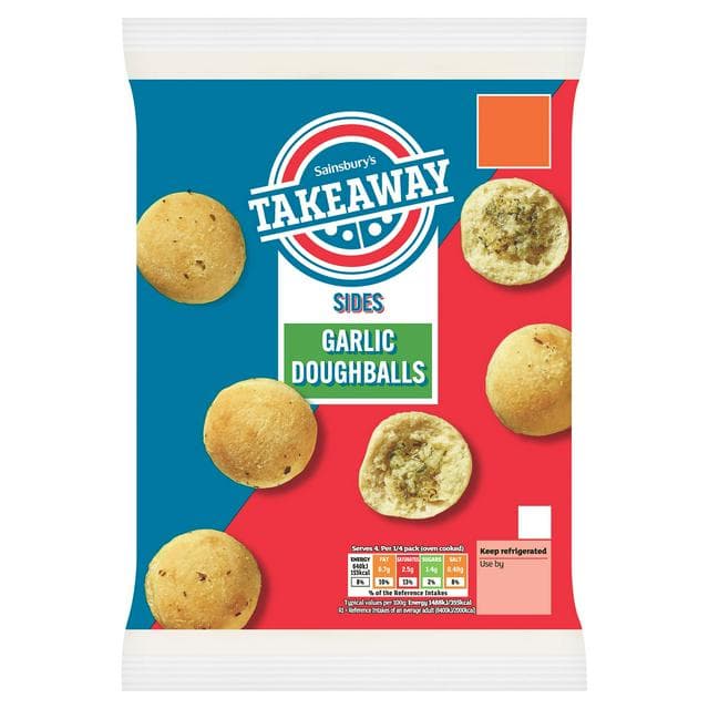 Sainsbury's Takeaway 165g Sides Garlic Doughballs - gallery image 1