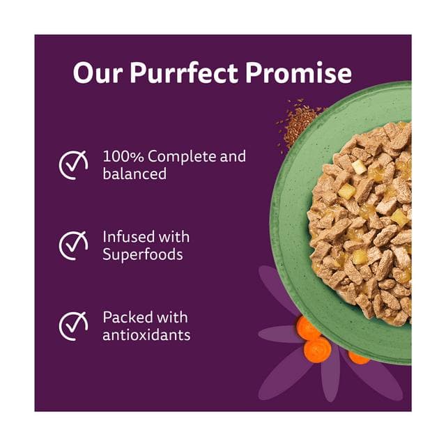 Whiskas Superfoods 6 x 50g 1+ Mixed Selection in Jelly Wet Cat Food Pouches - gallery image 2