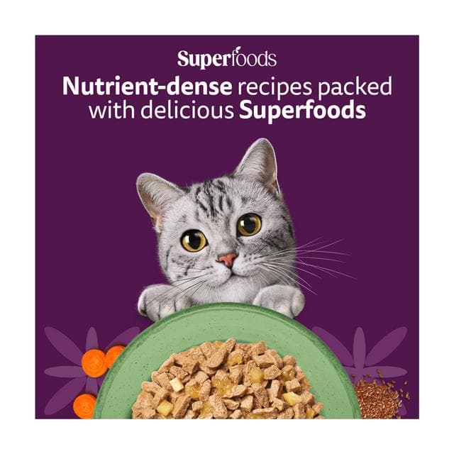 Whiskas Superfoods 6 x 50g 1+ Mixed Selection in Jelly Wet Cat Food Pouches - gallery image 6