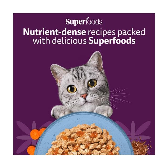 Whiskas Superfoods 6 x 50g 1+ Fish in Jelly Wet Cat Food Pouches - gallery image 6