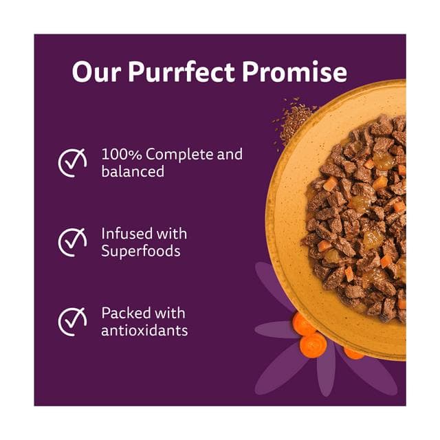 Whiskas Superfoods 6 x 50g 1+ Poultry in Jelly Wet Cat Food Pouches - gallery image 2