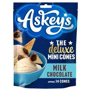 Askeys 70g Milk Chocolate the Deluxe Mini Cones