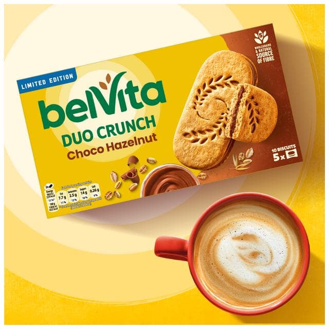 Belvita Sandwich 253g Chocolate Hazelnut Breakfast Biscuits - gallery image 2