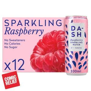 Dash 12 x 330ml Raspberry Sparkling Water