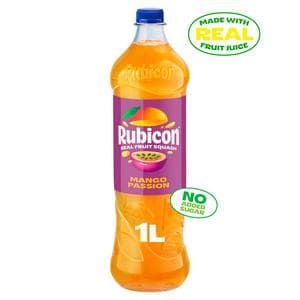 Rubicon 1L Real Fruit Mango Passion No Added Sugar Squash