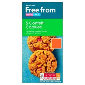 Sainsbury's Free From 5 x Confetti Cookies 135g