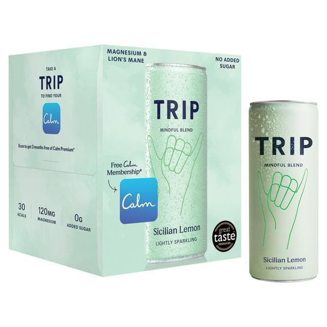 TRIP 4 x 250ml Sicilian Lemon Sparkling Drink - gallery image 1
