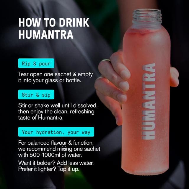 Humantra 3 x 3.6g Berry Pomegranate Zero Sugar Electrolyte Drink Sachets - gallery image 4