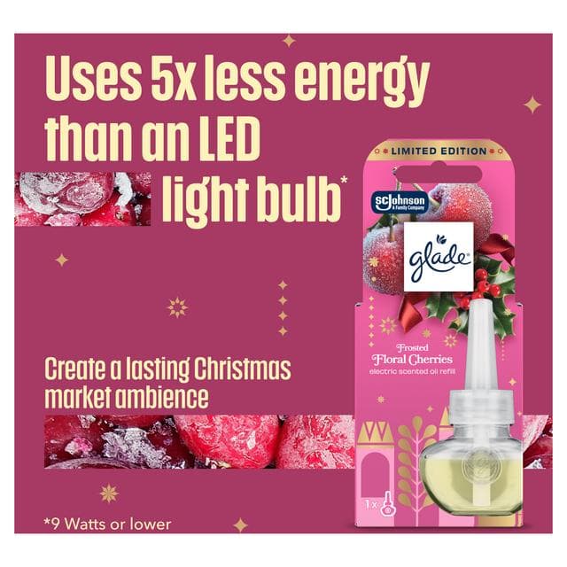 Glade Electric Scented Floral Cherries Plug In Refill 20ml - gallery image 3