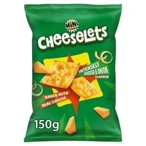 Mini Cheddars Cheeselets 150g Intensely Cheese & Onion Sharing Crisps