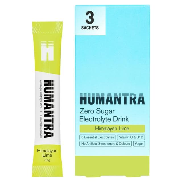 Humantra 3 x 3.6g Himalayan Lime Zero Sugar Electrolyte Drink Sachets - gallery image 1