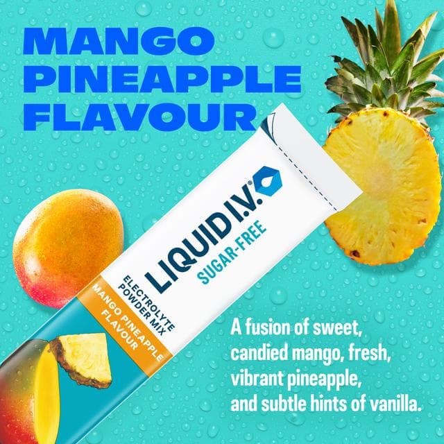 Liquid IV 3 x Sugar Free Mango Pineapple Electrolyte Powder Mix Sachets - gallery image 2