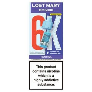 Lost Mary 20mg/ml Menthol BM6000 Refillable Pod Kit