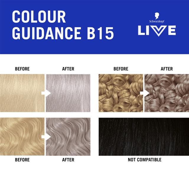 Schwarzkopf B15 Platinum Blonde Live Intense Colour Permanent Hair Dye - gallery image 6