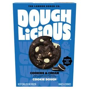 Doughlicious 6 x 34g Cookies & Cream Cookie Dough