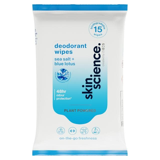 Ineos 15 x Skin Science Sea Salt + Blue Lotus Deo Wipes - gallery image 1