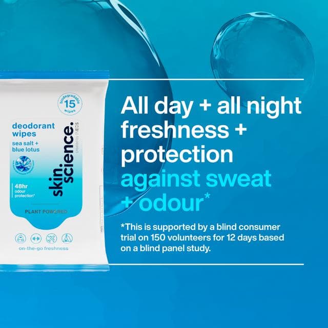 Ineos 15 x Skin Science Sea Salt + Blue Lotus Deo Wipes - gallery image 2