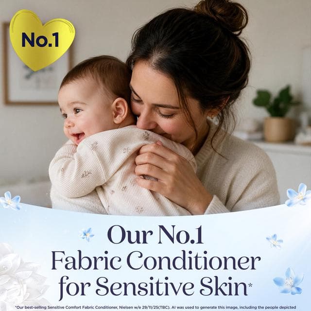 Comfort 100 Washes Pure Gently Fresh Fabric Conditioner 3L - gallery image 2