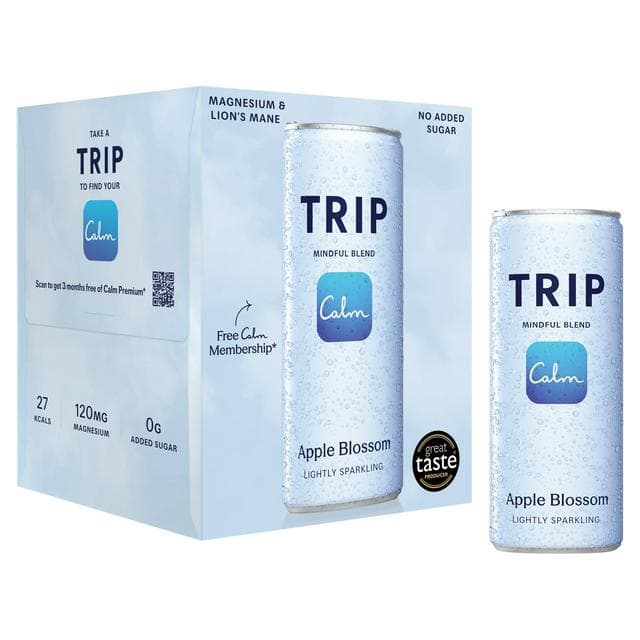 TRIP 4 x 250ml Apple Blossom Sparkling Drink - gallery image 1