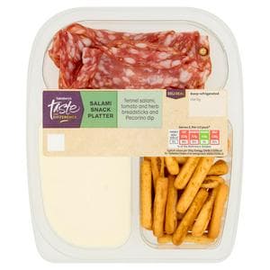 Sainsbury's 100g Salami & Dip Snack Platter, Taste the Difference