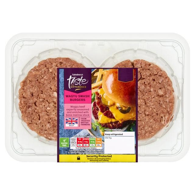 Sainsbury's 340g Wagyu Smash Burger, Taste the Difference - gallery image 1